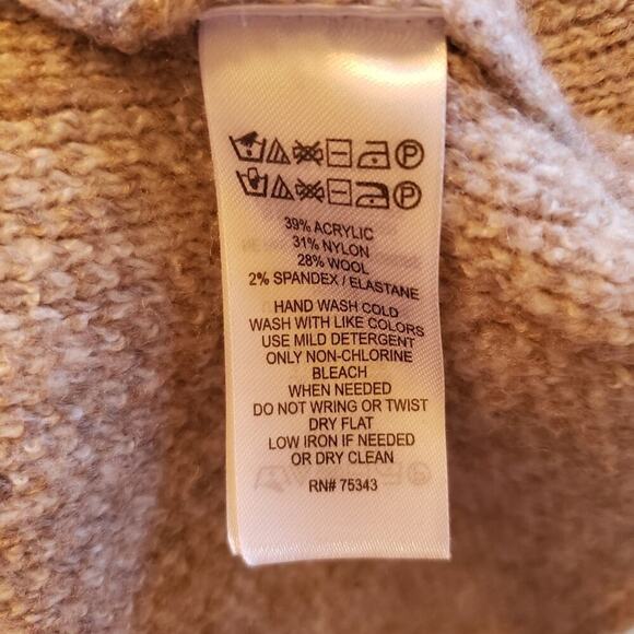 CHRISTIAN SIRIANO BROWN/WHITE PLAID SWEATER SIZE XS - Picture 4 of 7